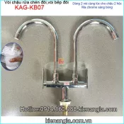 Vòi rửa chén đôi,vòi bếp 2 cần  KAG-KB07