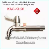 Vòi hồ dài ,vòi đơn gắn tường,vòi máy giặt inox 304 KAG-KH26