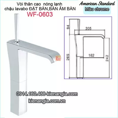 Vòi nóng lạnh thân cao chậu ĐẶT BÀN American-standard-WF-0603