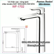 Vòi nóng lạnh thân cao chậu ĐẶT BÀN American-standard-WF-1702
