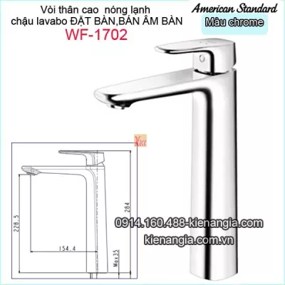 Vòi nóng lạnh thân cao chậu ĐẶT BÀN American-standard-WF-1702