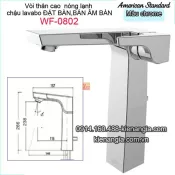 Vòi nóng lạnh thân cao chậu ĐẶT BÀN American-standard-WF-0802