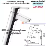 Vòi nóng lạnh thân cao chậu ĐẶT BÀN American-standard-WF-3902
