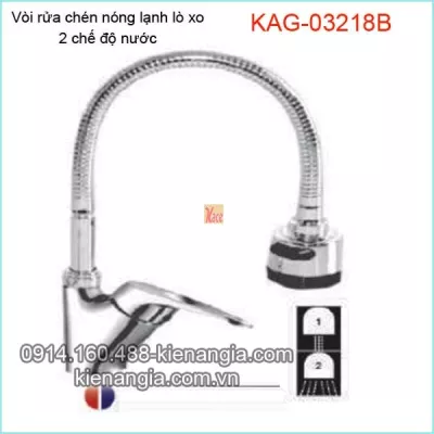 Vòi rửa chén nóng lạnh lò xo Biggo KAG-03218B