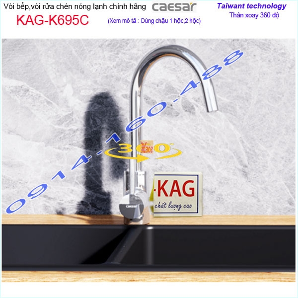 KAG-K695C--Voi-rua-chen-xoay-360-do-nong-lanh-chinh-hang-Caesar-KAG-K695C