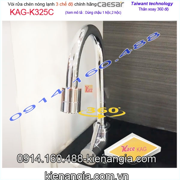 KAG-K325C-Voi-rua-chen-3-che-do-xoay-360-do-nong-lanh-chinh-hang-Caesar-KAG-K325C