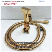 Vòi vệ sinh vuông màu vàng tăng áp KAG-KV57