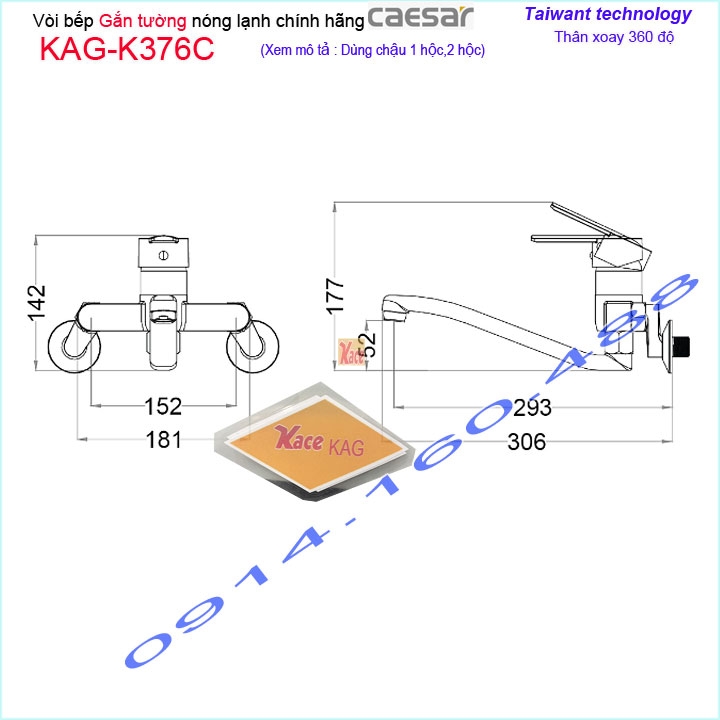 KAG-K376C-Voi-rua-chen-am-tuong-nong-lanh-chinh-hang-Caesar-KAG-K376C-tskt