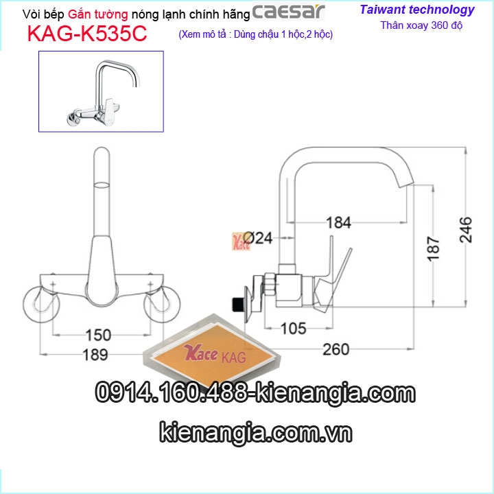 KAG-K535C-Voi-rua-chen-am-tuong-nong-lanh-chinh-hang-Caesar-KAG-K535C-kich-thuoc