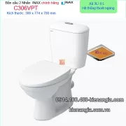 Bồn cầu INAX  thoát ngang 2 nhấn chính hãng C306VPT