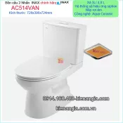 KM2025 Bồn cầu INAX kháng khuẩn 2 nhấn chính hãng AC514VAN