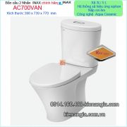 Bồn cầu INAX kháng khuẩn 2 nhấn chính hãng AC700VAN BM2025