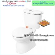 Bồn cầu INAX  2 nhấn chính hãng C306VA