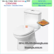 Km2025 Bồn cầu INAX  2 nhấn chính hãng C504VAN SALES