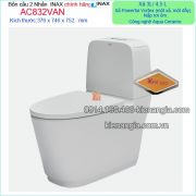 Bồn cầu INAX kháng khuẩn 2 nhấn chính hãng AC832VAN