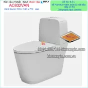 Bồn cầu INAX kháng khuẩn 2 nhấn chính hãng AC832VAN