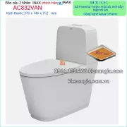 Bồn cầu INAX kháng khuẩn 2 nhấn chính hãng AC832VAN