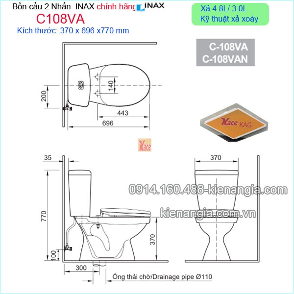 C108VA-bon-cau-2-nhan-INAX-chinh-hang-C108VA-kich-thuoc