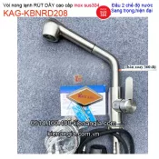 Vòi bếp RÚT DÂY inox sus304 nóng lạnh KAG-KBNRD208