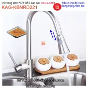 Vòi bếp RÚT DÂY inox sus304 nóng lạnh KAG-KBNRD221