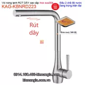 Vòi bếp RÚT DÂY inox sus304 nóng lạnh KAG-KBNRD223