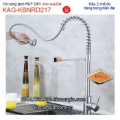 Vòi nóng lạnh RÚT DÂY đồng chrome bóng KAG-KBNRD217