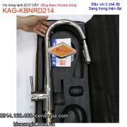 Vòi nóng lạnh RÚT DÂY đồng chrome bóng KAG-KBNRD214