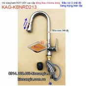 Vòi rửa chén bóng RÚT DÂY nóng lạnh KAG-KBNRD213