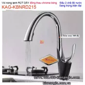 Vòi nóng lạnh RÚT DÂY đồng chrome bóng KAG-KBNRD215