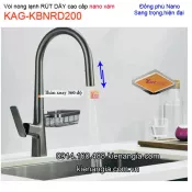 Vòi Nano Xám nóng lạnh RÚT DÂY rửa chén KAG-KBNRD200