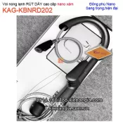 Vòi Nano Xám nóng lạnh RÚT DÂY rửa chén KAG-KBNRD202