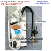 Vòi Nano Xám nóng lạnh RÚT DÂY rửa chén KAG-KBNRD207
