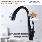 Vòi Nano đen nóng lạnh RÚT DÂY rửa chén KAG-KBNRD205