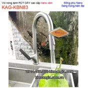 Vòi NANO xám Rút dây rửa chén nóng lạnh KAG-KBN83-1