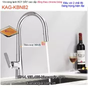 Vòi rửa chén RÚT DÂY nóng lạnh KAG-KBN82