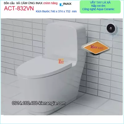 Bồn cầu xả không chạm cảm ứng INAX chính hãng INAX-ACT832VN