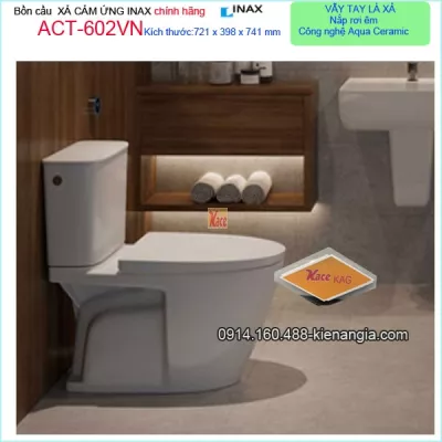Bồn cầu xả không chạm cảm ứng INAX  chính hãng INAX-ACT602VN