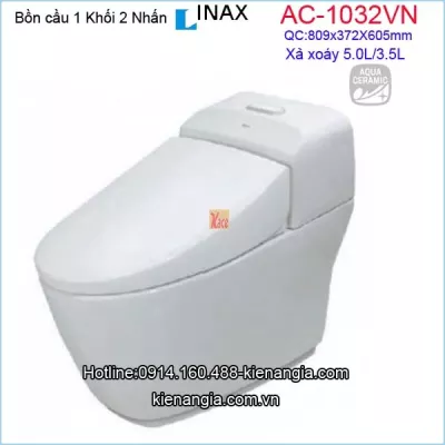 Bồn cầu liền khối INAX chính hãng 2 nhấn INAX-AC1032VN