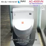 Bồn cầu liền khối INAX chính hãng GẠT HÔNG INAX-AC4005VN