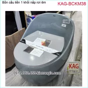 Bồn cầu 1 khối quả trứng màu xám KAG-BCKM38