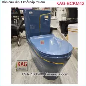 Bồn cầu màu xanh  xám 1 khối KAG-BCKM42