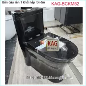 Bồn cầu 1 khối sang trọng màu đen  KAG-BCKM52