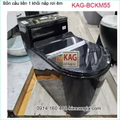 Bồn cầu 1 khối sang trọng màu đen KAG-BCKM55