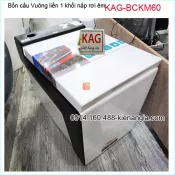 Bồn cầu Vuông 1 khối không thùng nước trắng đen KAG-BCKM60