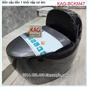 Bồn cầu 1 khối quả trứng màu đen KAG-BCKM47