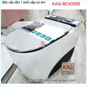 Bồn cầu 1 khối không thùng nước trắng đen KAG-BCKM58