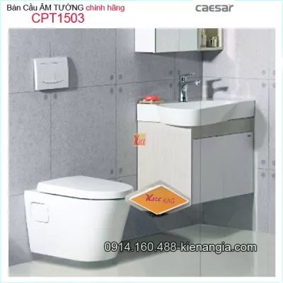 Bồn cầu âm tường chính hãng  Caesar-CPT1503