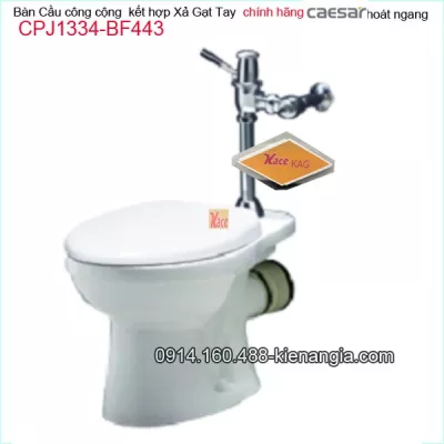 Bàn cầu cụt  thoát ngang và xả Gạt chính hãng Caesar-CPJ1334