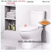 Bồn cầu 2 khối 2 nhấn chính hãng Caesar-CD1320