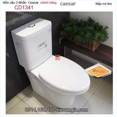 Bồn cầu 2 khối 2 nhấn chính hãng Caesar-CD1341